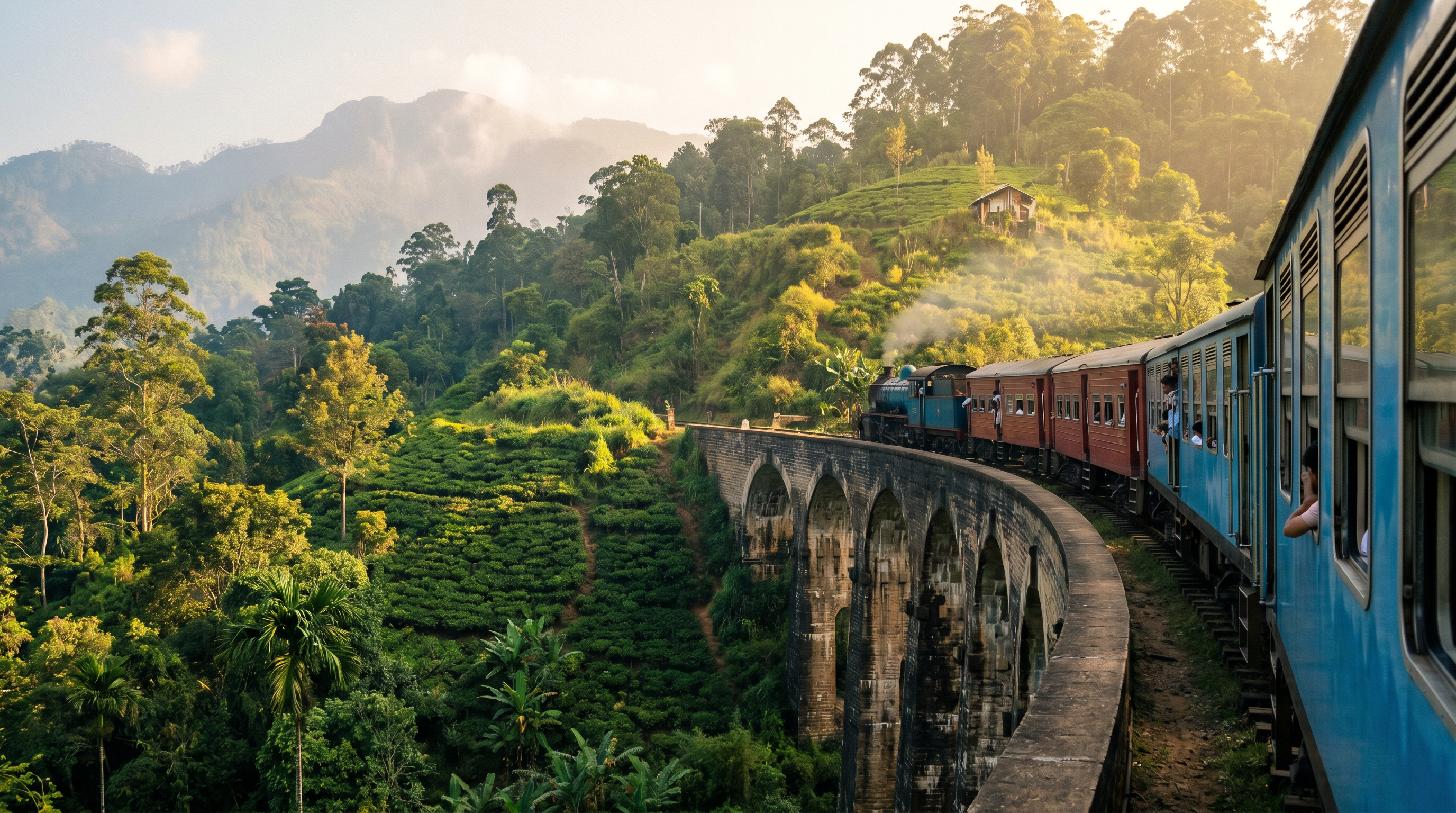 Train à thé au Sri Lanka